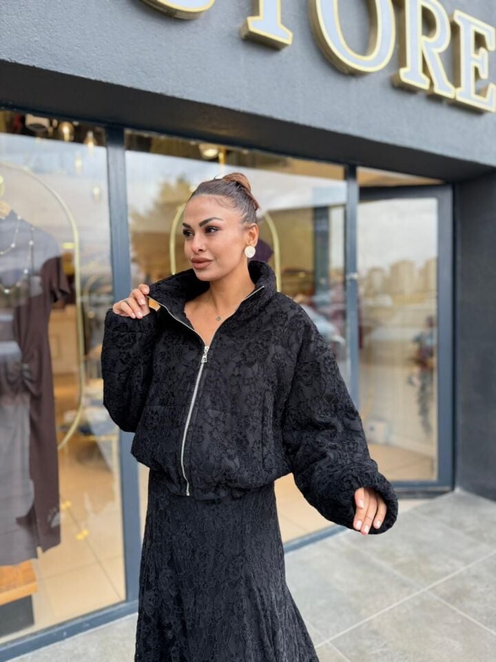 Kadife dantel Takım