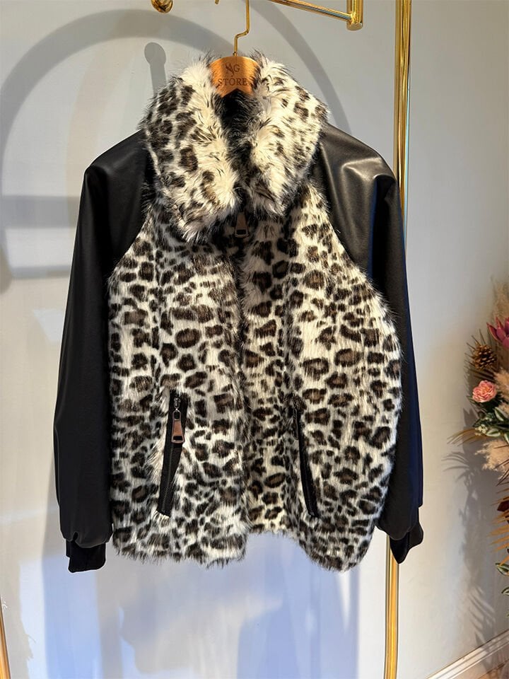 Kürk Detaylı Deri Mont