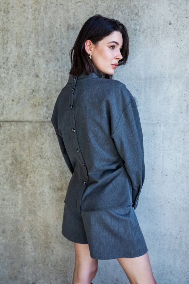 Antrasit Renk Şort Etek